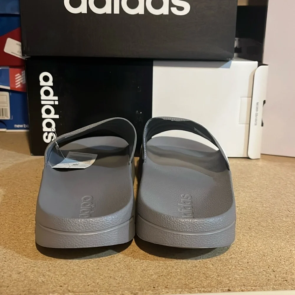 Adidas Adilette Shower Slides Sandals Shoes grey Pool B42212 new Mens Size 13